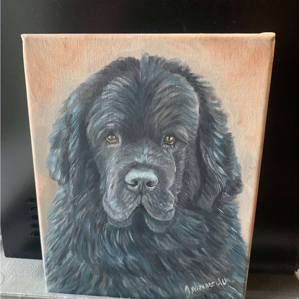 Black Dog Canvas Art